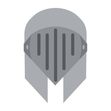 İzole edilmiş miğfer ortaçağ silah ikonu Vektör illüstrasyonu