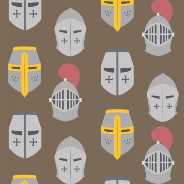 Ortaçağ miğferleri şablon fırın taşıyıcı illüstrasyonu