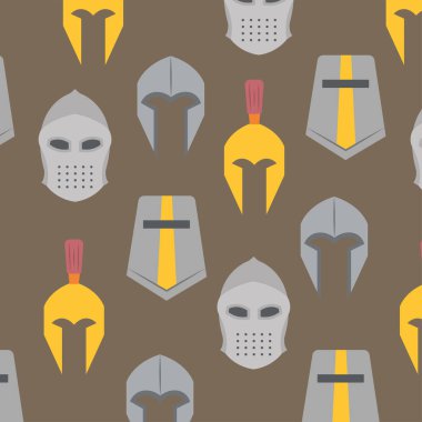 Ortaçağ miğferleri şablon fırın taşıyıcı illüstrasyonu