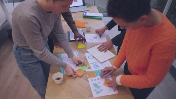多文化共生チームがワークショップ教室で協力 — ストック動画
