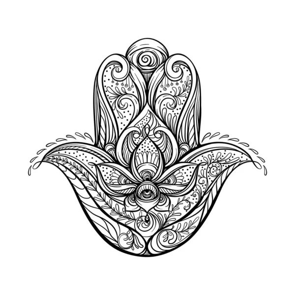 装飾的なハムサの手 ベクターイラスト — ストックベクタ