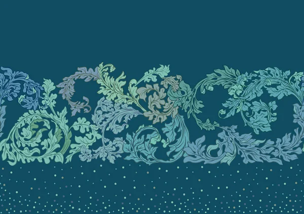 Διακοσμητικά Λουλούδια Και Φύλλα Art Nouveau Στυλ Vintage Παλιό Μπαρόκ — Διανυσματικό Αρχείο