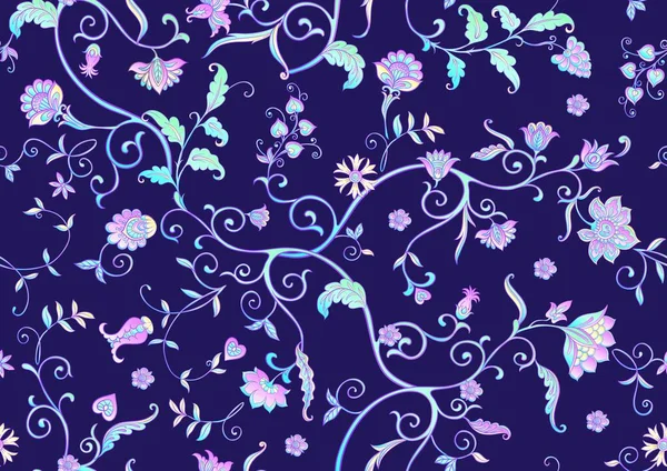 Traditioneller Orientalischer Klassischer Luxus Altmodischer Floraler Ornamente Nahtloses Muster Hintergrund — Stockvektor