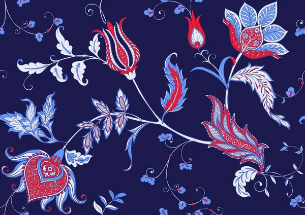 Ornement Floral Traditionnel Luxe Classique Oriental Ancienne Modèle Sans Couture — Image vectorielle