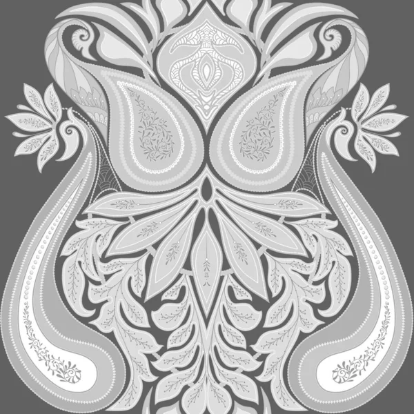 Paisley Traditional Damask Classical Luxury Old Fashioned Floral Ornament Seamless — Stock vektor