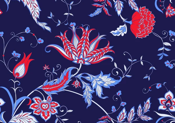 Traditioneller Orientalischer Klassischer Luxus Altmodischer Floraler Ornamente Nahtloses Muster Hintergrund — Stockvektor