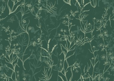 Dekoratif çiçekler ve yapraklar sanat tarzında yeni moda, eski, eski moda. Sınır, çerçeve, ürün etiketi şablonu, kozmetik ambalaj. Düzenlemesi kolay. Vektör çizimi. Yeni sanat tarzında..