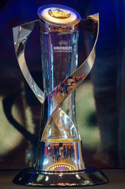 Bükreş, Romanya - 18 Ekim 2022: 2023 21 Yaş Altı EURO final turnuvası beraberliği. Bu resim sadece editörler içindir..