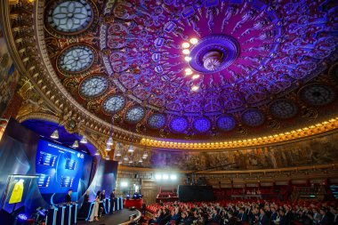 Bükreş, Romanya - 18 Ekim 2022: 2023 21 Yaş Altı EURO final turnuvası beraberliği. Bu resim sadece editörler içindir..