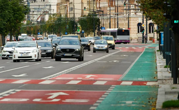 Cluj Naples Romania September 2022 Cars Traffic December Boulevard 此图像仅供编辑使用 — 图库照片