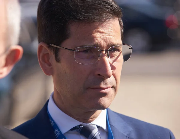 stock image Bucharest, Romania. 13th Mar, 2023: Pablo Zapata, Special Representative of UNHCR in Romania, at the UNHCR integrated center for Ukrainian refugees due to the Russian invasion of Ukraine.