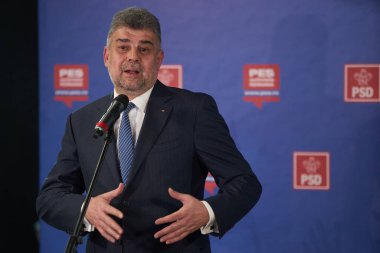 Bükreş, Romanya. 31 Mart 2023: İlk Romen sosyal demokrat partisinin kurulmasından bu yana 130 yıl geçmesine rağmen Sosyal Demokrat Parti ve PES tarafından düzenlenen etkinlik.