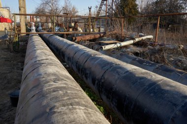 Bucharest, Romania - February 13, 2023: Temporary thermal power plant built on the former CET Titan as seen during the visit of the Mayor General accompanied by the press. Image for editorial use only