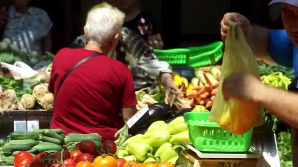 Bukarest Románia 2023 Július Piata Norilor Agrár Élelmiszeripari Piac Megnyitása — Stock videók