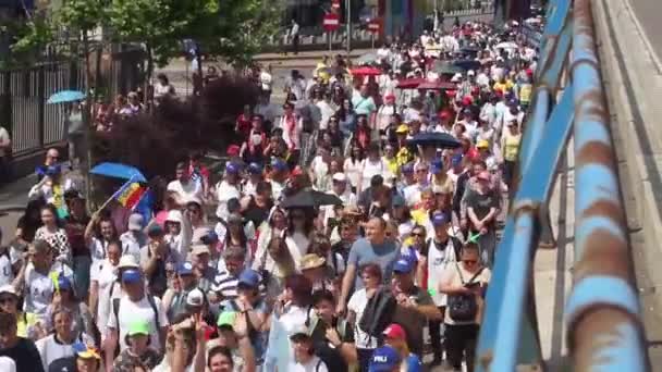 Boekarest Roemenië Mei 2023 Tweede Week Van Nationale Staking Marcheren — Stockvideo