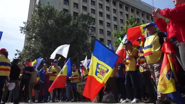 Bukurešť Rumunsko Května 2023 Státní Zaměstnanci Rumunských Železnic Cfr Protestují — Stock video