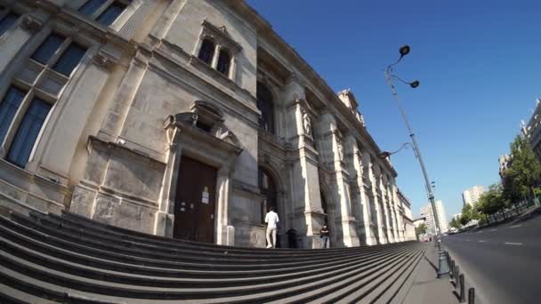 Bukarest Rumänien Augusti 2023 Bukarests Justitiepalats Byggd Mellan 18901895 Enligt — Stockvideo