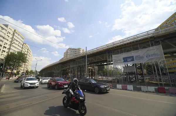 Bukarest Románia 2023 Július Bukaresti Doamna Ghica Felüljáró Építési Területe — Stock Fotó