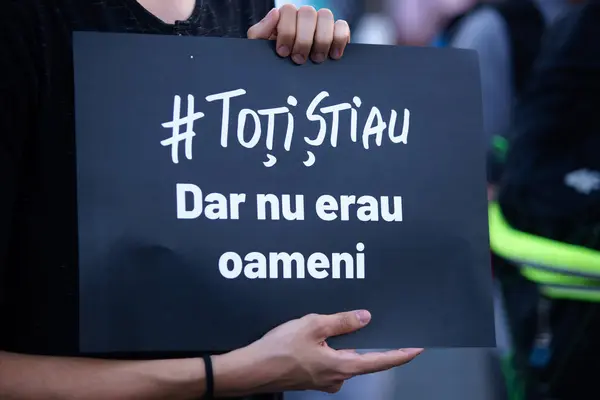 Bukarest Románia 2023 Július Tiltakozás Kormányzó Koalíciós Pártok Ellen Miután — Stock Fotó