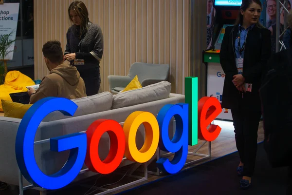 Бухарест Румыния Ноя 2023 Стенд Google Выставке Gotech World Digital — стоковое фото