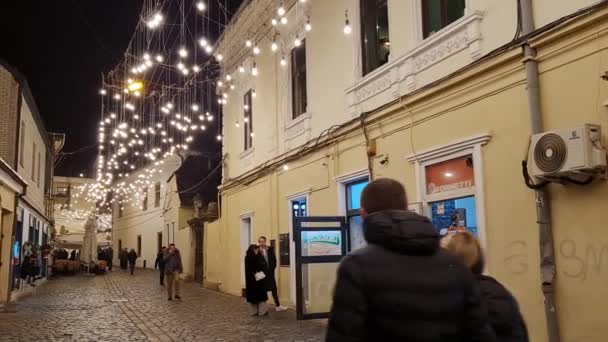 Cluj Napoca Romania Gennaio 2024 Illuminazione Festiva Vasile Goldis Nel — Video Stock
