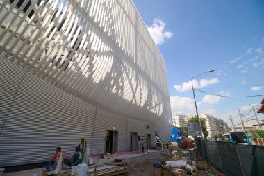 Bükreş, Romanya. 4 Haziran 2024: Berceni Arena Buz Pisti, açılış töreninden önce başlayan teknik testler vesilesiyle bir medya etkinliğinde sunuldu.