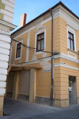 Cluj-Napoca, Romanya. 29 Haziran 2024: Bolyai Janos Caddesi 'ndeki tarihi anıt binasında yapılan son konsolidasyon. 2.