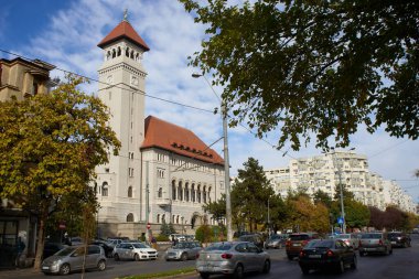 Bucharest, Romania. 4th Nov, 2024: The building of the City Hall of Sector 1 in Bucharest, built between 1928 and 1936, according to the plans of the architects Nicu Georgescu and George Cristinel clipart