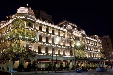 Bükreş, Romanya. 7 Ocak 2025: Bükreş 'in en eski oteli olan Corinthia Grand Hotel Du Boulevard Bükreş, mimar Alexandru Orascu' nun planlarına göre 1867 yılında inşa edildi..