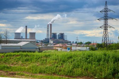 Craiova, Dolj. 31 Mayıs 2025: Oltenia Enerji Kompleksine ait Craiova II elektrik santrali.