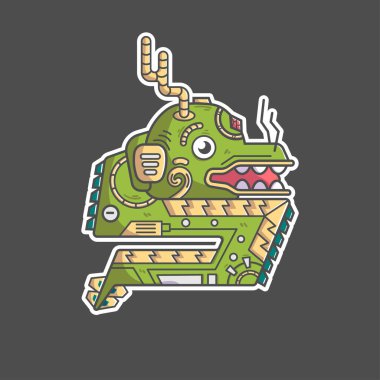 Green Dragon Logo Sticker