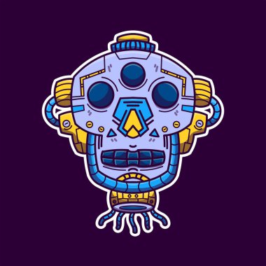Head of Robot vector
