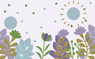 Vektör Tasarımı Çiçek Arkaplanı Duvar Kağıdı