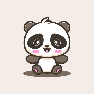 Vektör Şirin Panda Kahramanları