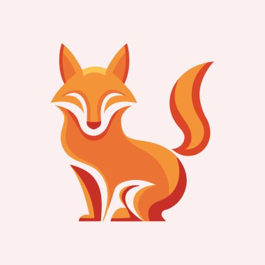 Modern Minimalist Kitsune Logosu