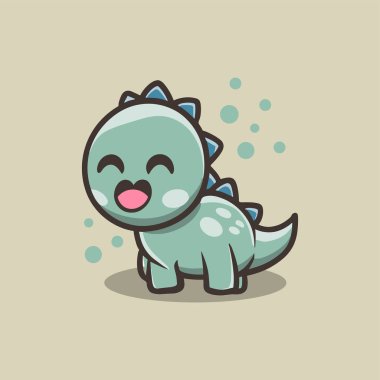 Şirin kawaii Dino Modern logosu