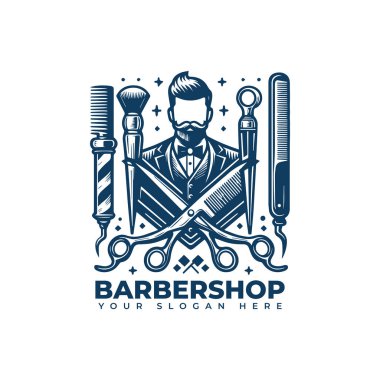 Retro Berber Logosu Tasarımı