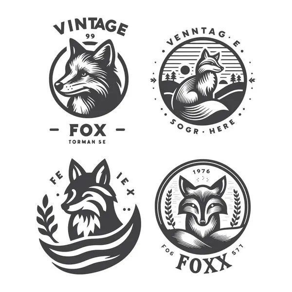 Retro ve Vintage Fox Logo Tasarımı