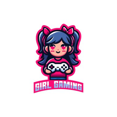 Kumar Kızları Maskot Tasarım Logosu Minimalist