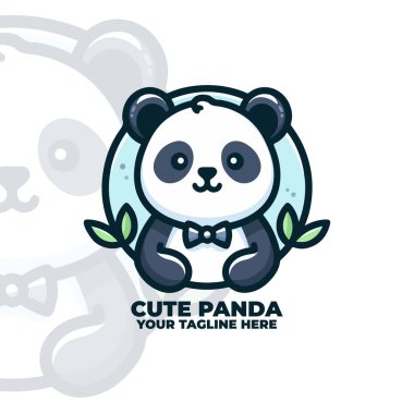 Şirin Panda Kawaii Logo Tasarımı 