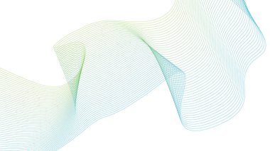 Beyaz arkaplanda yeşil ve mavi çizgiler