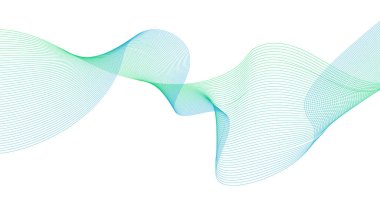 Beyaz arkaplanda yeşil ve mavi çizgiler