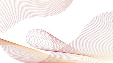 Beyaz Arkaplanda kırmızı ve sarı kıvrımlı çizgiler