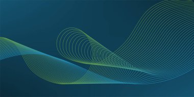 Koyu bir arkaplanda mavi ve yeşil çizgiler