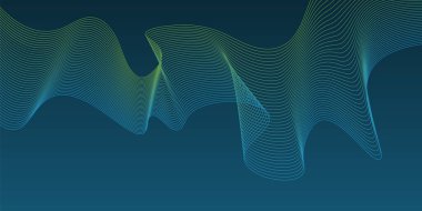 Koyu bir arkaplanda mavi ve yeşil çizgiler