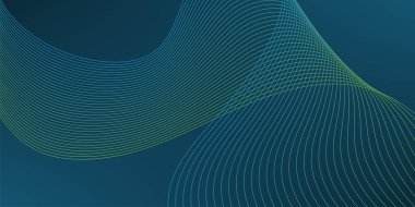 Koyu bir arkaplanda mavi ve yeşil çizgiler