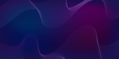 Mor ve Mavi dalga çizgisi Arka plan