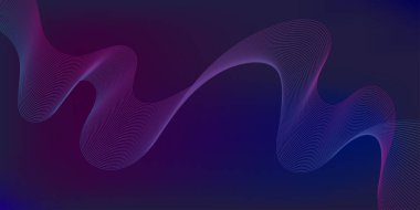 Mor ve Mavi dalga çizgisi Arka plan