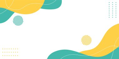 Yeşil ve Sarı sıvı şekilli Düz Arkaplan Beyaz