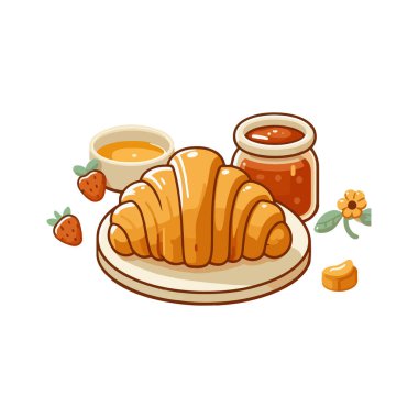 Kruvasan Flaky tereyağlı pastadır..